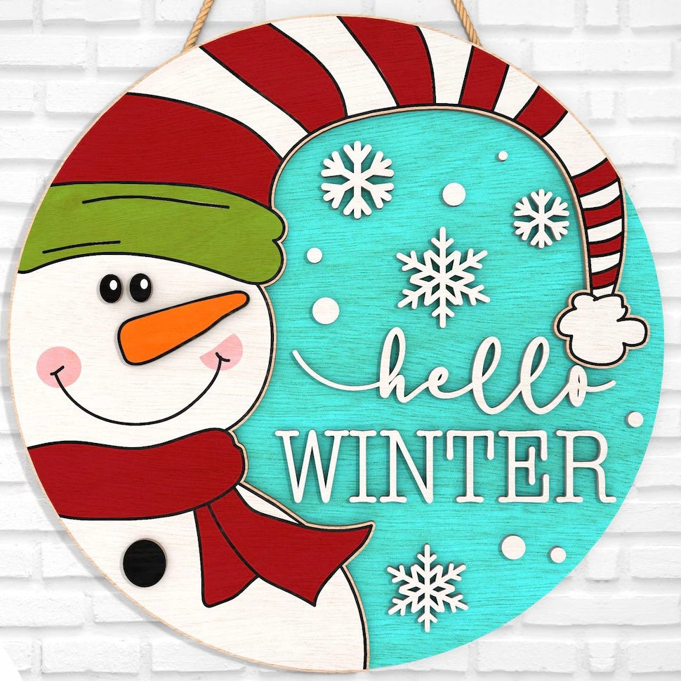 2150 - Hello Winter Snowman