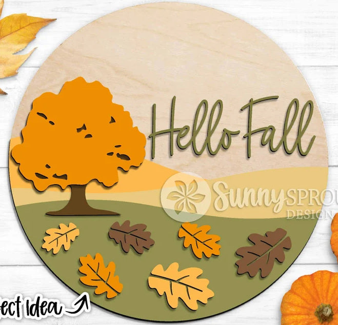 3D PROJECT - Fall Tree on the hill