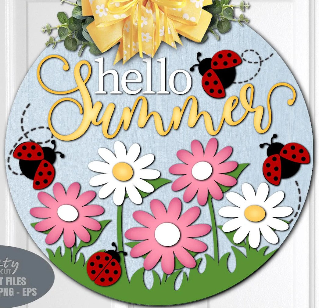 2174 - Flowers & Ladybugs