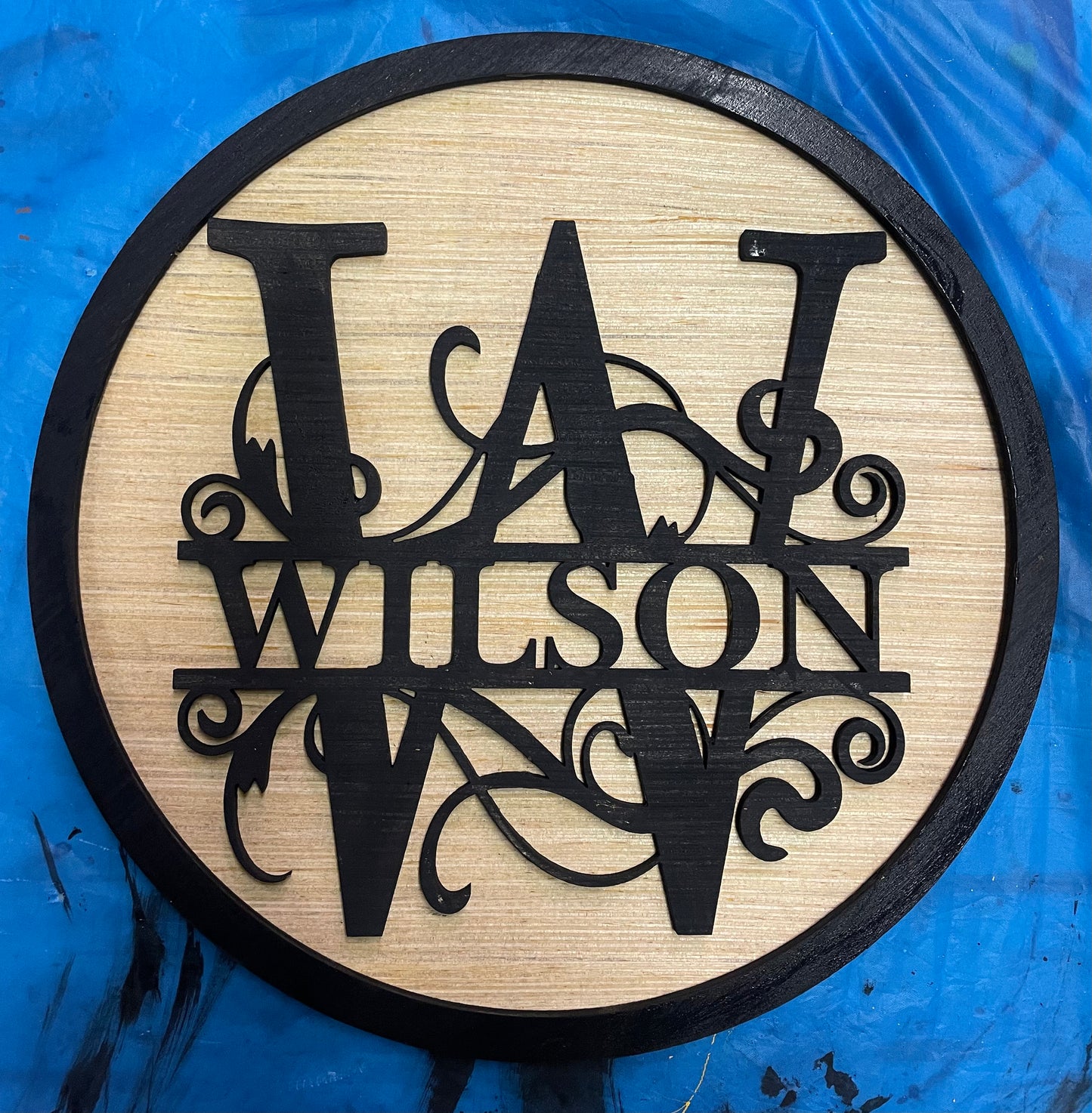 3D PROJECT - Last Name Split Monogram