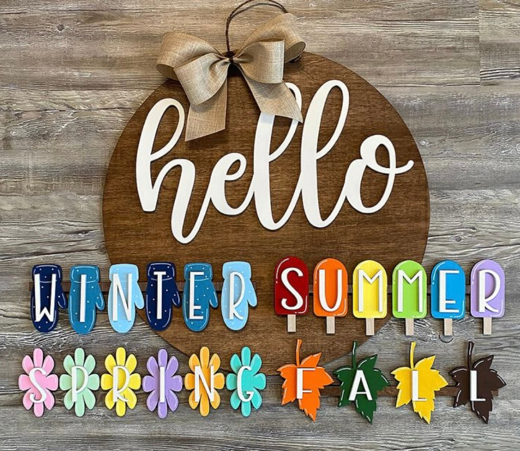 3D PROJECT- Interchangeable Hello Seasonal Round
