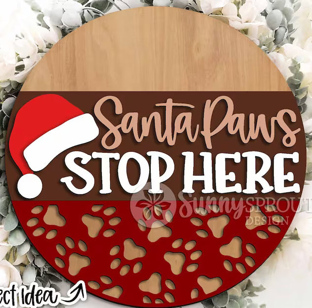 2010 - 3D Round Santa Paws