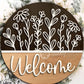 2182 - Welcome Line Art Flowers