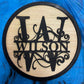 3D PROJECT - Last Name Split Monogram